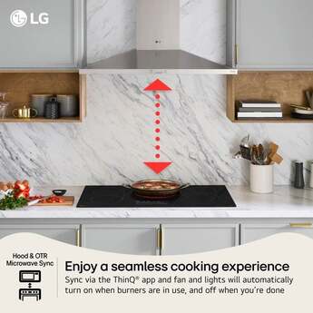 LG 36 Inch Radiant Electric Cooktop With 5 Elements, Bridge Burner And Backlit LED Touch Controls: Smooth Black — thumbnail 5
