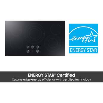 Samsung 36 Inch Electric Cooktop With 5 Zones And Illuminated Knobs, Energy Star Rated: Black — thumbnail 6