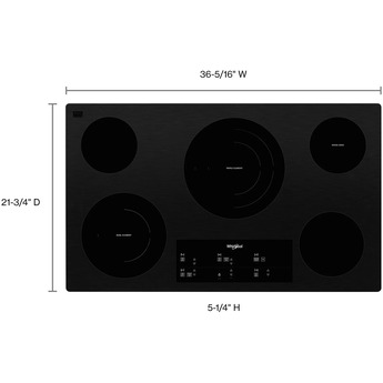 Whirlpool WCE97US6KB 36 Inch Electric Smoothtop Cooktop — thumbnail 7