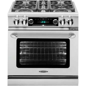 Capital Connoisseurian 30" Stainless Steel Dual Fuel (Liquid Propane) Open Burner Range - Convection