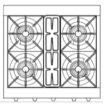 Capital Connoisseurian 30" Stainless Steel Dual Fuel (Liquid Propane) Open Burner Range - Convection — thumbnail 2