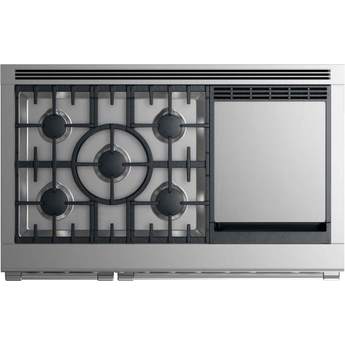 Fisher Paykel Professional 48" Stainless Steel Dual Fuel (Liquid Propane) Sealed Burner Double Oven Range with 5 Burners & Griddle - Convection — thumbnail 2