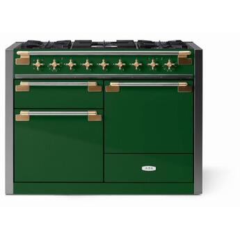 AGA AEL481DFABCWG Elise Series 48 Inch Natural Gas, Dual Fuel Double Oven Freestanding Range in Cornwall Green