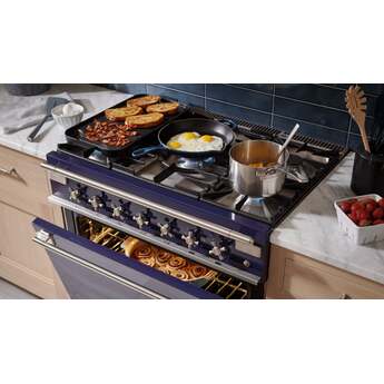 AGA AEL481DFABFWN Elise Series 48 Inch Natural Gas, Dual Fuel Double Oven Freestanding Range in Fawn — thumbnail 2