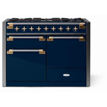 AGA AEL481DFABIND Elise Series 48 Inch Natural Gas, Dual Fuel Double Oven Freestanding Range in Indigo