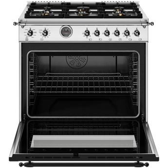 Bertazzoni HER366BCFEPXT Heritage Series 36 Inch Natural Gas, Dual Fuel Freestanding Range in Stainless Steel — thumbnail 25