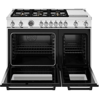 Bertazzoni MAS486BTFEPXT Master Series 48 Inch Natural Gas, Dual Fuel Double Oven Freestanding Range in Stainless Steel — thumbnail 9