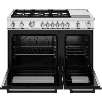Bertazzoni MAS486GDFMXV Master Series 48 Inch Natural Gas, Dual Fuel Double Oven Freestanding Range in Stainless Steel — thumbnail 18