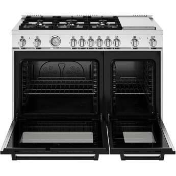 Bertazzoni MAS486GDFMXV Master Series 48 Inch Natural Gas, Dual Fuel Double Oven Freestanding Range in Stainless Steel — thumbnail 21
