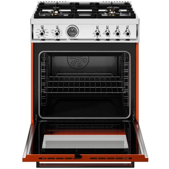 Bertazzoni PRO304BFEPART Professional Series 30 Inch Natural Gas, Dual Fuel Freestanding Range in Arancio Orange — thumbnail 18