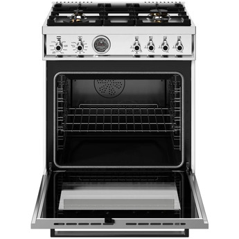 Bertazzoni PRO304BFEPBIT Professional Series 30 Inch Natural Gas, Dual Fuel Freestanding Range in Bianco White — thumbnail 12