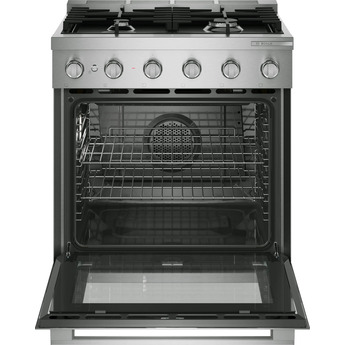 Bosch 30 Inch 500 Series Industrial Style Dual Fuel Range: Stainless Steel — thumbnail 2
