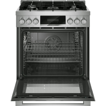 Bosch 30 Inch 800 Series Industrial Style Dual-Fuel Range: Stainless Steel — thumbnail 2