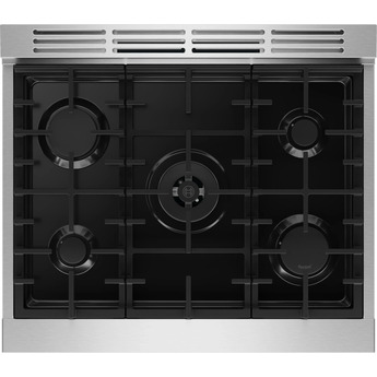 Bosch 30 Inch 800 Series Industrial Style Dual-Fuel Range: Stainless Steel — thumbnail 5