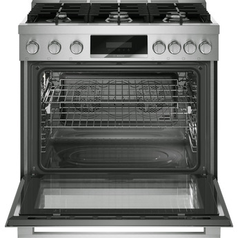 Bosch 36 Inch 800 Series Industrial Style Dual-Fuel Range: Stainless Steel — thumbnail 2