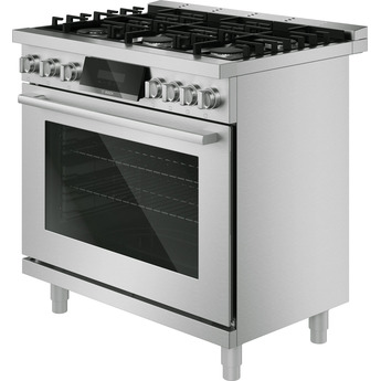 Bosch 36 Inch 800 Series Industrial Style Dual-Fuel Range: Stainless Steel — thumbnail 4