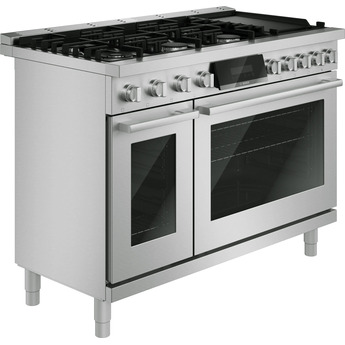 Bosch 48 Inch 800 Series Industrial Style Dual-Fuel Range: Stainless Steel — thumbnail 3