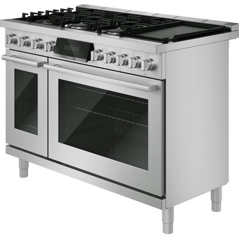 Bosch 48 Inch 800 Series Industrial Style Dual-Fuel Range: Stainless Steel — thumbnail 4