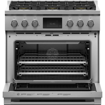 Fisher Paykel Series 9 Professional 36" Stainless Steel Dual Fuel (Liquid Propane) Self Clean Sealed 6-burner Range - Convection — thumbnail 3