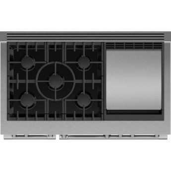 Fisher Paykel Series 9 Professional 48" Stainless Steel Dual Fuel (Liquid Propane) Self Clean Double Oven Sealed 5-burner Range with Griddle - Convection — thumbnail 3
