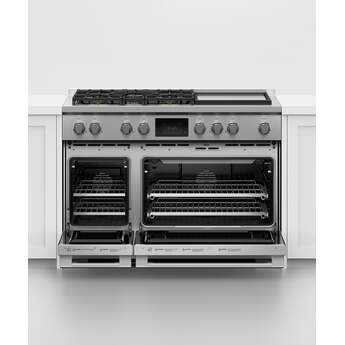 Fisher Paykel Series 9 Professional 48" Stainless Steel Dual Fuel (Liquid Propane) Self Clean Double Oven Sealed 5-burner Range with Griddle - Convection — thumbnail 6
