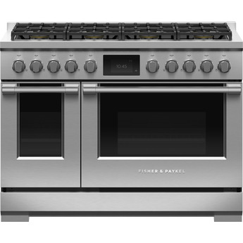 Fisher Paykel Series 9 Professional 48" Stainless Steel Dual Fuel (Liquid Propane) Self Clean Double Oven Sealed 8-burner Range - Convection — thumbnail 3