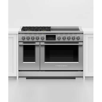 Fisher Paykel Series 9 Professional 48" Stainless Steel Dual Fuel (Liquid Propane) Self Clean Double Oven with 4-Induction zones Sealed 4-burner Range - Convection — thumbnail 3