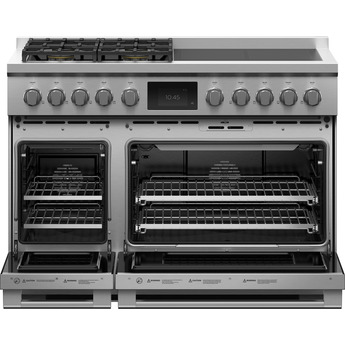 Fisher Paykel Series 9 Professional 48" Stainless Steel Dual Fuel (Liquid Propane) Self Clean Double Oven with 4-Induction zones Sealed 4-burner Range - Convection — thumbnail 4