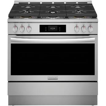 Frigidaire GCFD3661AF 36 Inch Freestanding Dual Fuel Range Smudge-Proof Stainless Steel