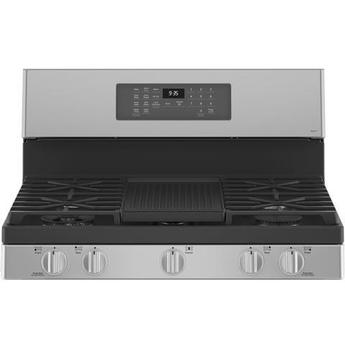 GE Profile P2B935YPFS 30 Inch Stainless Steel Dual Fuel Convection Freestanding Range — thumbnail 4