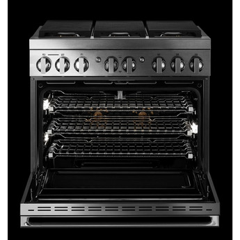 Jenn Air Jenn-Air JDRP436HM NOIR Series 36 Inch Stainless Steel Dual Fuel Convection Free — thumbnail 12