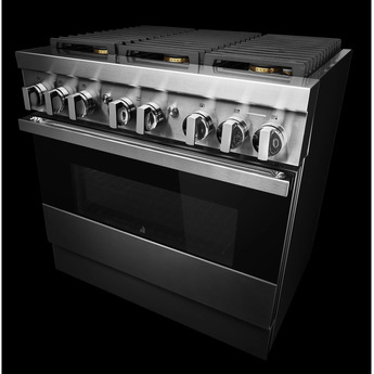 Jenn Air Jenn-Air JDRP436HM NOIR Series 36 Inch Stainless Steel Dual Fuel Convection Free — thumbnail 3