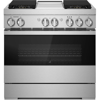 Jenn Air JDSP536HM 36 Inch Freestanding Range Floating Glass Black