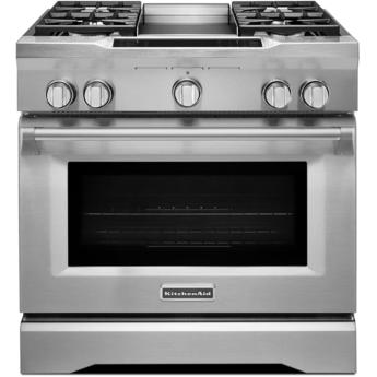 KitchenAid KDRS463VSS 36 Inch Dual Fuel Freestanding Range