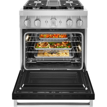 Kitchen Aid KitchenAid 30" Imperial Black Commercial Style Dual Fuel Sealed Burner Range - C — thumbnail 10