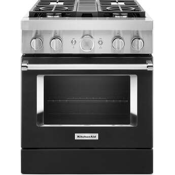 Kitchen Aid KitchenAid 30" Imperial Black Commercial Style Dual Fuel Sealed Burner Range - C — thumbnail 11