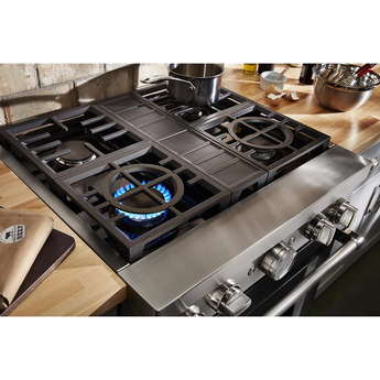 Kitchen Aid KitchenAid 30" Imperial Black Commercial Style Dual Fuel Sealed Burner Range - C — thumbnail 18