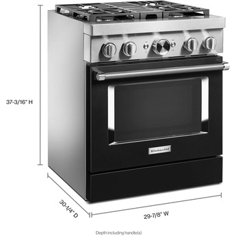 Kitchen Aid KitchenAid 30" Imperial Black Commercial Style Dual Fuel Sealed Burner Range - C — thumbnail 28