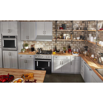 Kitchen Aid KitchenAid 30" Imperial Black Commercial Style Dual Fuel Sealed Burner Range - C — thumbnail 30