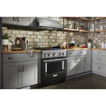 Kitchen Aid KitchenAid 30" Imperial Black Commercial Style Dual Fuel Sealed Burner Range - C — thumbnail 37