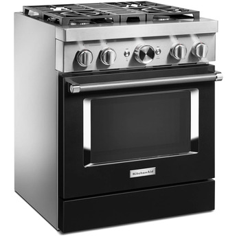 Kitchen Aid KitchenAid 30" Imperial Black Commercial Style Dual Fuel Sealed Burner Range - C — thumbnail 5