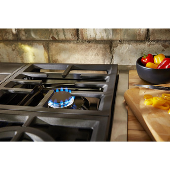 Kitchen Aid KitchenAid 30" Misty Blue Commercial Style Dual Fuel Sealed Burner Range - Conve — thumbnail 26