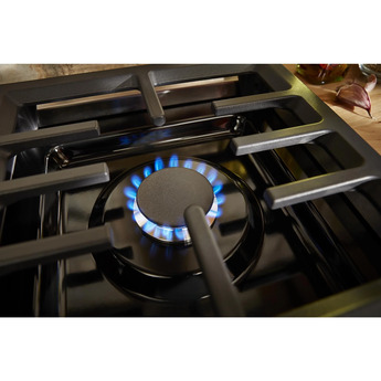 Kitchen Aid KitchenAid 30" Misty Blue Commercial Style Dual Fuel Sealed Burner Range - Conve — thumbnail 5