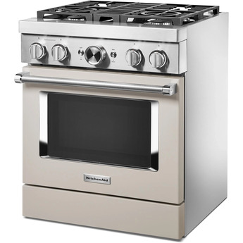 Kitchen Aid KitchenAid 30" Matte Milkshake Commercial Style Dual Fuel Sealed Burner Range - — thumbnail 13
