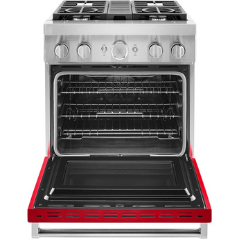 Kitchen Aid KitchenAid 30" Passion Red Commercial Style Dual Fuel Sealed Burner Range - Conv — thumbnail 10