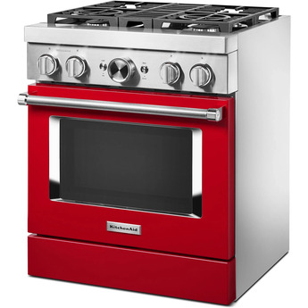 Kitchen Aid KitchenAid 30" Passion Red Commercial Style Dual Fuel Sealed Burner Range - Conv — thumbnail 14
