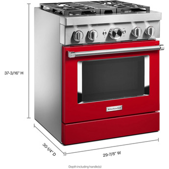 Kitchen Aid KitchenAid 30" Passion Red Commercial Style Dual Fuel Sealed Burner Range - Conv — thumbnail 21