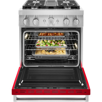 Kitchen Aid KitchenAid 30" Passion Red Commercial Style Dual Fuel Sealed Burner Range - Conv — thumbnail 25