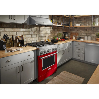 Kitchen Aid KitchenAid 30" Passion Red Commercial Style Dual Fuel Sealed Burner Range - Conv — thumbnail 4