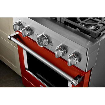 Kitchen Aid KitchenAid 30" Scorched Orange Commercial Style Dual Fuel Sealed Burner Range - — thumbnail 12